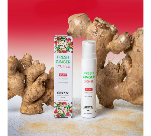 Стимулювальний гель EXSENS Kissable Fresh Ginger Litchi 15мл, можна для поцілунків, охолоджувальний