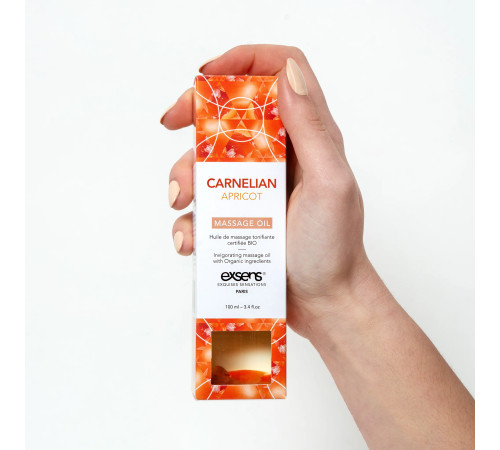 Масажна олія EXSENS Carnelian Apricot (бадьорна з сердоліком) 100мл, натуральна