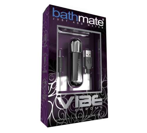 Вібропуля Bathmate Vibe Bullet Chrome, глибока потужна вібрація