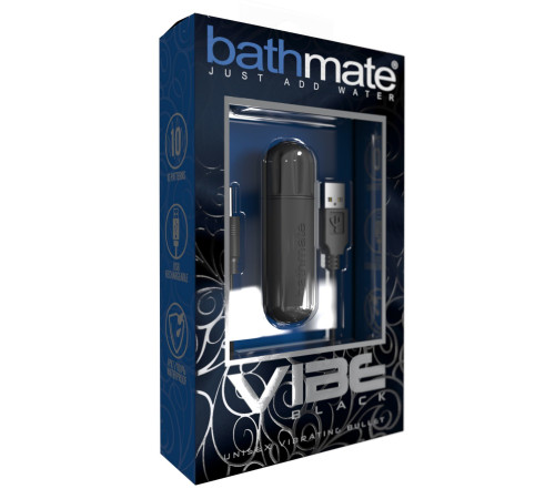 Вібропуля Bathmate Vibe Bullet Black, глибока потужна вібрація