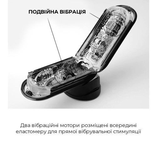 Вібромастурбатор Tenga Flip Zero Electronic Vibration Black, змінна інтенсивність, розкладний