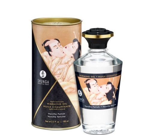 Розігрівальна олія Shunga Aphrodisiac Warming Oil – Vanilla Fetish (100 мл) без цукру, смачна