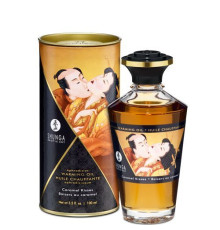 Розігрівальна олія Shunga Aphrodisiac Warming Oil – Caramel Kisses (100 мл) без цукру, смачна