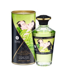 Розігрівальна олія Shunga Aphrodisiac Warming Oil – Midnight Sorbet (100 мл) без цукру, смачна