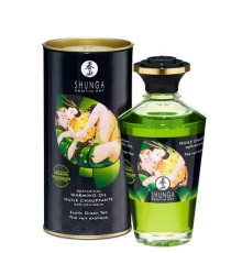 Органічна розігрівальна олія Shunga Aphrodisiac Warming Oil – Exotic green tea (100 мл) без цукру