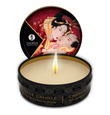 Масажна свічка Shunga Mini Massage Candle – Sparkling Strawberry Wine (30 мл) з афродизіаками