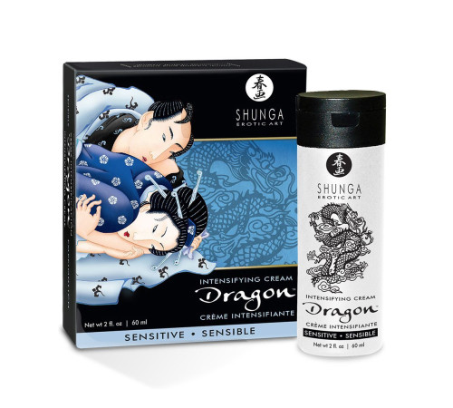 Стимулювальний крем для пар Shunga SHUNGA Dragon Cream SENSITIVE (60 мл) ніжніший ефект