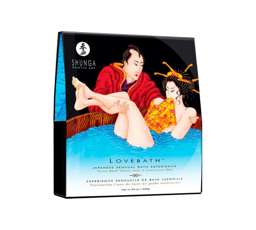 Гель для ванни Shunga LOVEBATH – Ocean temptations 650 г, робить воду ароматним желе зі SPA-ефектом