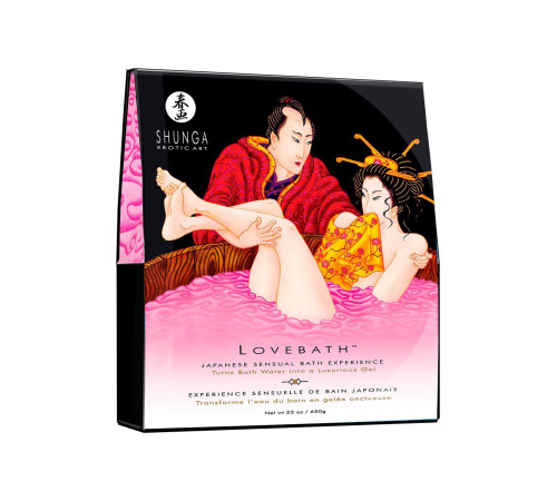 Гель для ванни Shunga LOVEBATH – Dragon Fruit 575 г, робить воду ароматним желе зі SPA-ефектом