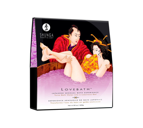 Гель для ванни Shunga LOVEBATH – Sensual Lotus 575 г, робить воду ароматним желе зі SPA-ефектом