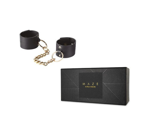 Наручники Bijoux Indiscrets MAZE — Wide Cuffs Black