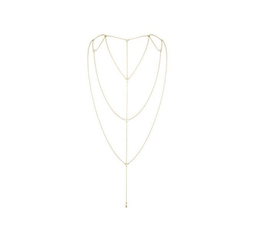 Ланцюжок для спини Bijoux Indiscrets Magnifique Back and Cleavage Chain - Gold, прикраса для тіла