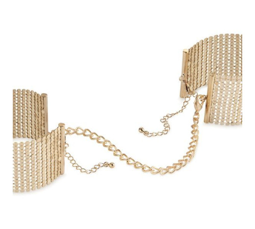 Наручники Bijoux Indiscrets Desir Metallique Handcuffs - Gold, металеві, стильні браслети