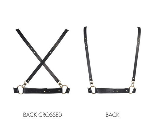 Портупея Bijoux Indiscrets MAZE - X Harness Black, екошкіра