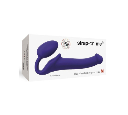 Безремінний страпон Strap-On-Me Violet M, повністю регульований, діаметр 3,3 см