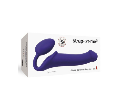 Безремінний страпон Strap-On-Me Violet L, повністю регульований, діаметр 3,7 см