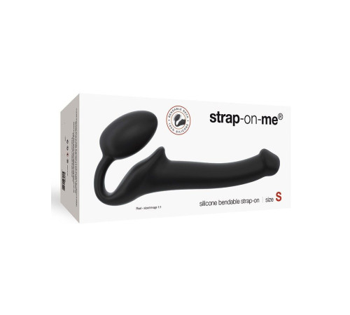 Безремінний страпон Strap-On-Me Black S, повністю регульований, діаметр 2,7 см