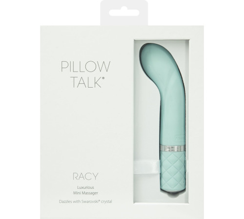 Розкішний вібратор Pillow Talk - Racy Teal з кристалом Сваровські для точки G, подарункове паковання