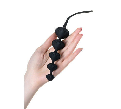 Набір анальних намистин Satisfyer Beads Black, силікон, макс. діаметр 3,3 см та 3,5 см