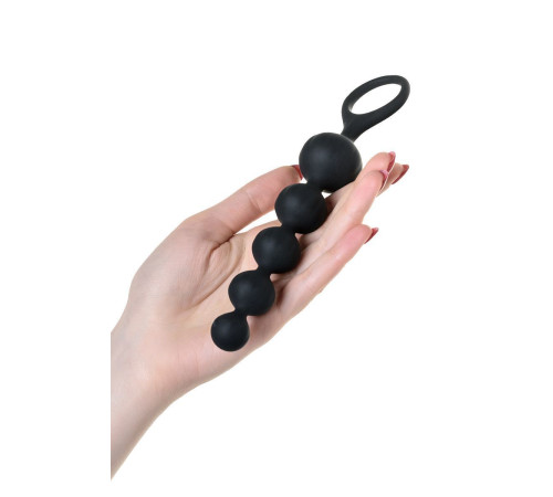 Набір анальних намистин Satisfyer Beads Black, силікон, макс. діаметр 3,3 см та 3,5 см