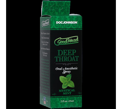 Спрей для мінету Doc Johnson GoodHead DeepThroat Spray - Mystical Mint 59 мл для глибокого мінету