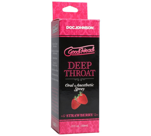 Спрей для мінету Doc Johnson GoodHead DeepThroat Spray - Sweet Strawberry 59 мл для глибокого мінету