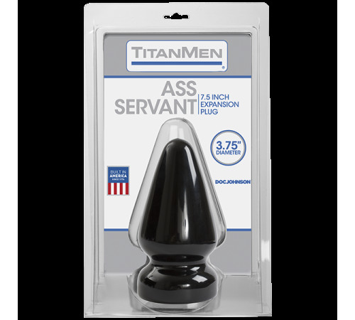 Пробка для фістингу Doc Johnson Titanmen Tools - Butt Plug 3.75 Inch Ass Servant, діаметр 9,4см