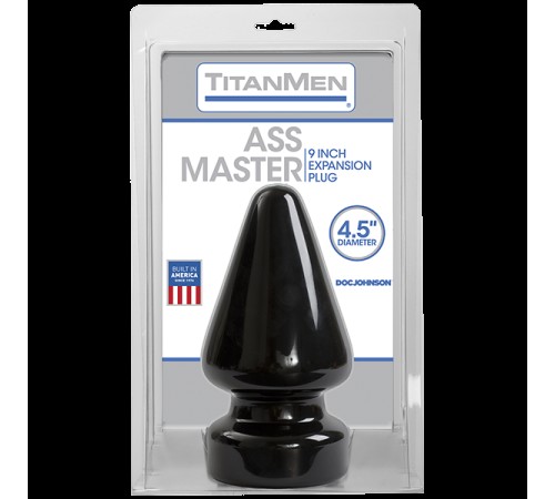 Пробка для фістінгу Doc Johnson Titanmen Tools - Butt Plug - 4.5 Inch Ass Master, діаметр 11,7 см