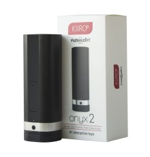 Інтерактивний мастурбатор Kiiroo Onyx 2, 10 стискальних кільця, не треба рухати, теледільдоніка