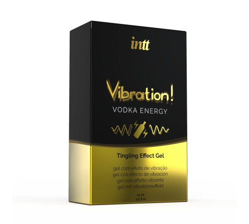 Рідкий вібратор Intt Vibration Vodka (15 мл), густий гель, дуже смачний, діє до 30 хвилин