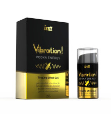 Рідкий вібратор Intt Vibration Vodka (15 мл), густий гель, дуже смачний, діє до 30 хвилин