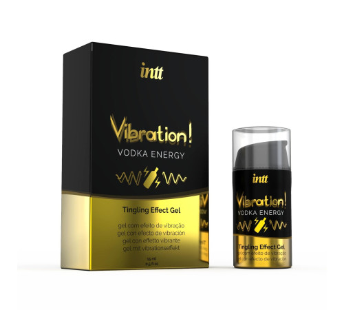 Рідкий вібратор Intt Vibration Vodka (15 мл), густий гель, дуже смачний, діє до 30 хвилин