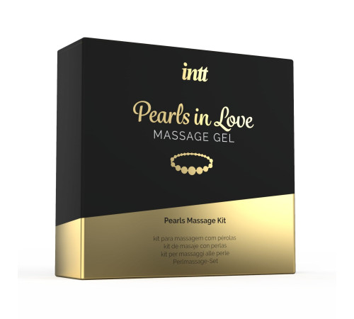 Набір для перлинного масажу Intt Pearls in Love: намисто та силіконовий масажний гель