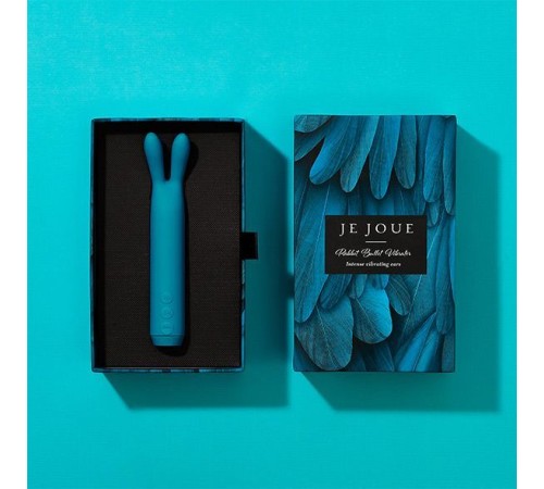 Вібратор з вушками Je Joue - Rabbit Bullet Vibrator Teal, глибока вібрація