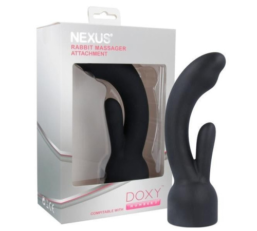 Насадка для вібромасажера Doxy Number 3 - Nexus Rabbit Massager у вигляді вібратора-кролика