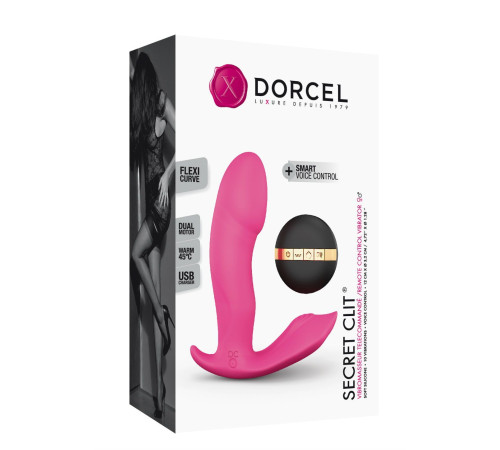 Вібратор Dorcel Secret Clit з підігрівом і пультом ДК, можна під одяг, голосове керування