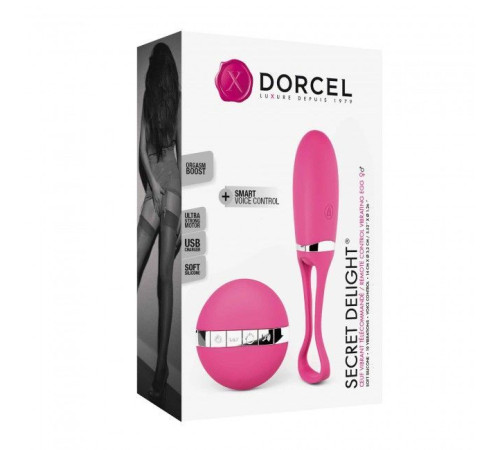 Виброяйце Dorcel Secret Delight Magenta з пультом ДК, з турборежимом і голосовим керування