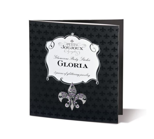 Пестіс з кристалів Petits Joujoux Gloria set of 3 - Silver, прикраса на груди та вульву