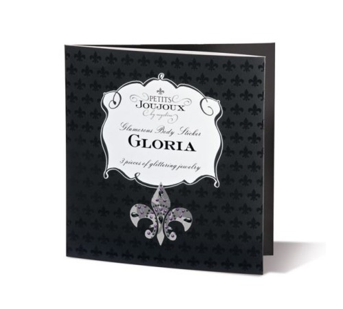 Пестіс з кристалів Petits Joujoux Gloria set of 3 - Black/Red, прикраса на груди та вульву