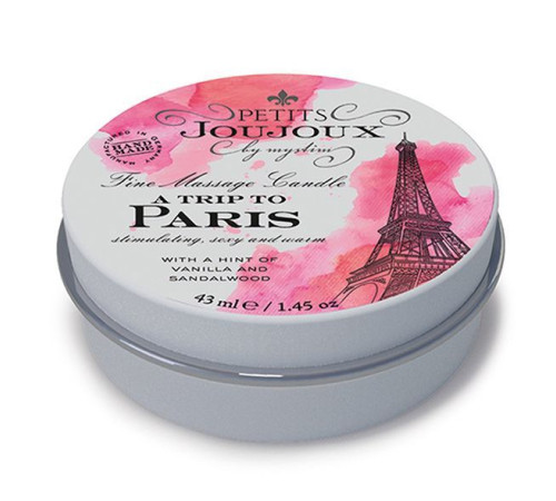 Масажна свічка Petits Joujoux - Paris - Vanilla and Sandalwood (43 мл) з афродизіаками