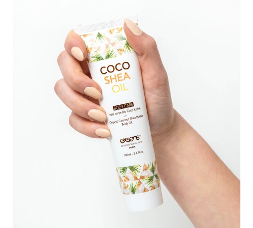 Органічна кокосова олія каріте (ши) для тіла EXSENS Coco Shea Oil 100 мл, сертифікат ECOCERT