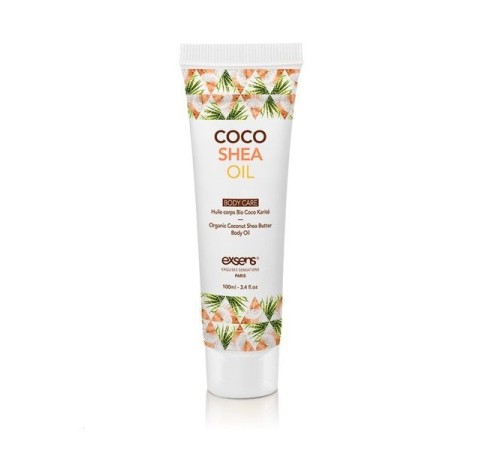 Органічна кокосова олія каріте (ши) для тіла EXSENS Coco Shea Oil 100 мл, сертифікат ECOCERT