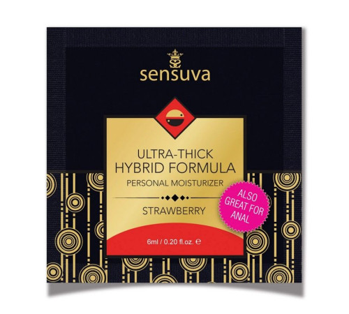 Пробник Sensuva - Ultra-Thick Hybrid Formula Strawberry (6 мл)