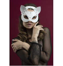 Маска кішечки Feral Feelings - Catwoman Mask, натуральна шкіра, біла