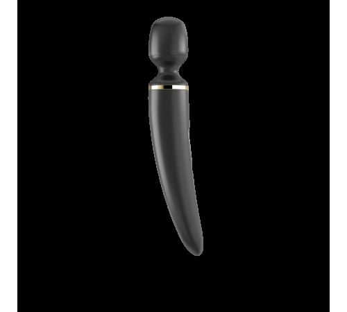 Вібромасажер Satisfyer Wand-er Woman (Black/Gold), водонепроникний, потужний, розмір XXL