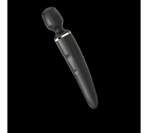 Вібромасажер Satisfyer Wand-er Woman (Black/Gold), водонепроникний, потужний, розмір XXL