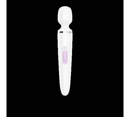 Вібромасажер Satisfyer Wand-er Woman (White/Chrome), водонепроникний, потужний, розмір XXL