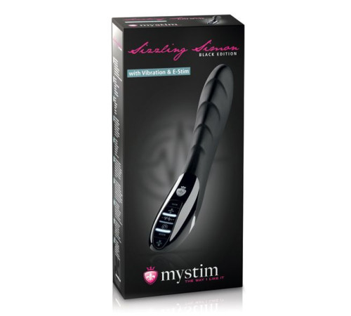 Вібратор з електростимуляцією Mystim Sizzling Simon eStim Black, міостімулятор