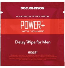 Пролонгуюча серветка Doc Johnson Power + Delay Wipe For Men з екстрактом йохимбе