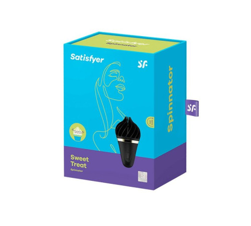 Морозиво-спінатор Satisfyer Lay-On - Sweet Treat Black/Gold, 10 режимів роботи, водонепроникний